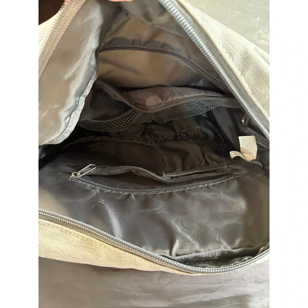 iPack Baby Diaper Bag Backpack Gray Heathered Insulated Pocket Wipes Dispenser